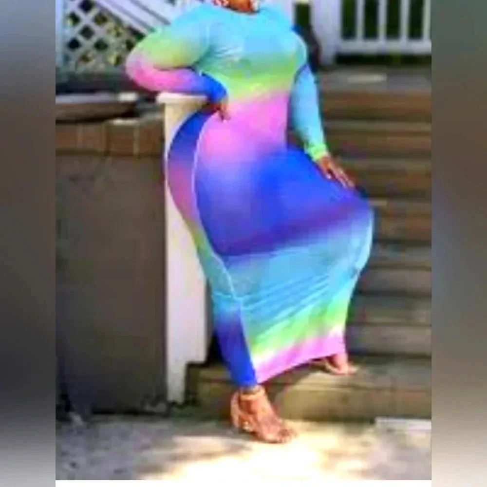 NWT Rebdolls mesh bodycon maxi dress 3X